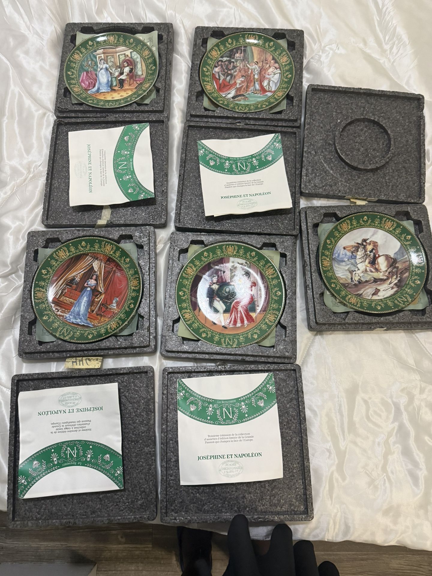 Antique Josephine napoleon plates