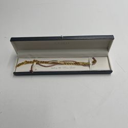 CRISLU Sterling Silver 18K Gold Plated CZ Bracelet Set w/ Box Gift Jewelry