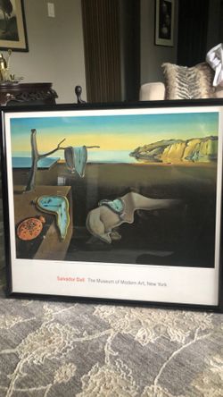 Framed Salvador Dali The persistence of memory MoMA Exhibition poster