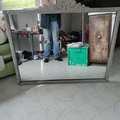 Vintage Ornate Scalloped Mirror