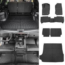 For Toyota 4Runner 2025 5 Seats All Weather Floor Mats+Cargo Liner+Backrest Mat Parts