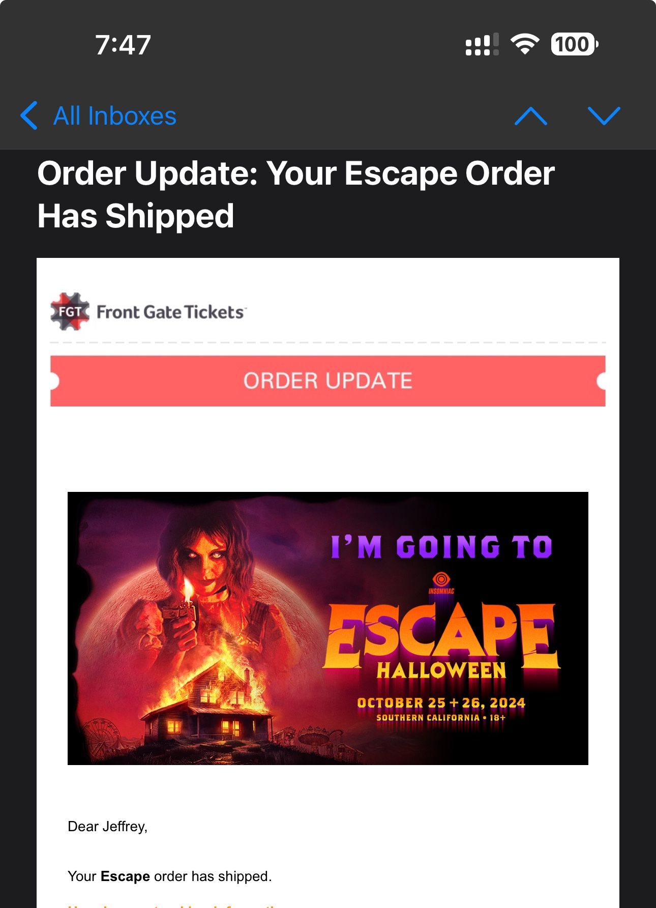 Sound of Fury Ticket