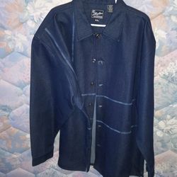 Karl Kani Jeans Vintage 90s Denim Jacket Coat Blue Preowned Size  XXL...