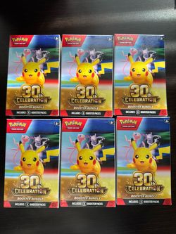 Pokémon TCG 30th Celebration Booster Bundle - Lot of 6 Sealed, English