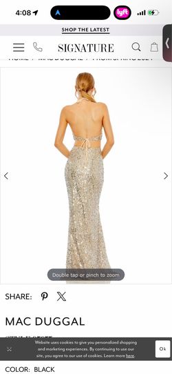 Mac Duggal Sequin Halter Gown