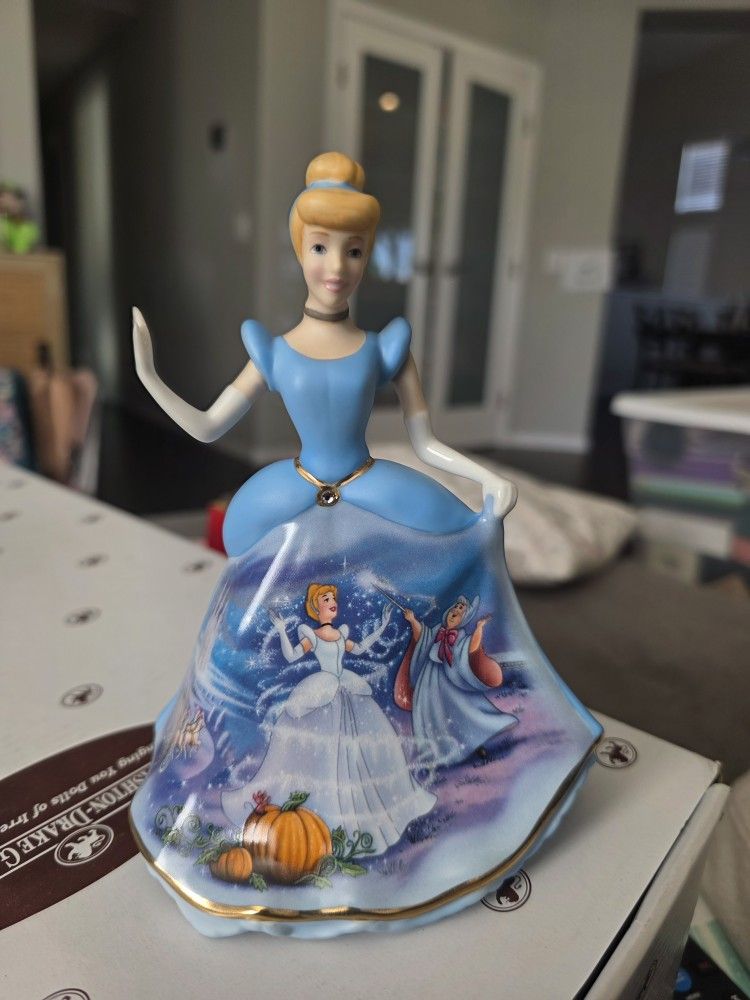 "Forever Cinderella" Heirloom Porcelain Bell - Disney's - The Bradford Editions.