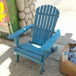 Blue Folding Adirondack Chair 