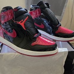 Jordan Retro 1 High Patent Leather Bred 