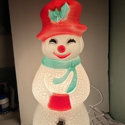 1970’s 22” Snowman Blow Mold-Vintage Christmas
