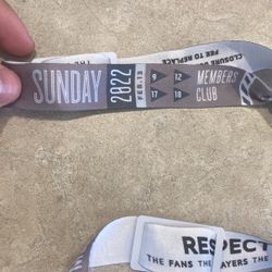 Two Waste management Open Members Club Wristbands 