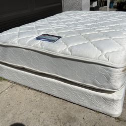 Queen Size Bed Simmons Beautyrest Queen Mattress Box Spring And Metal Bed Frame Free Delivery