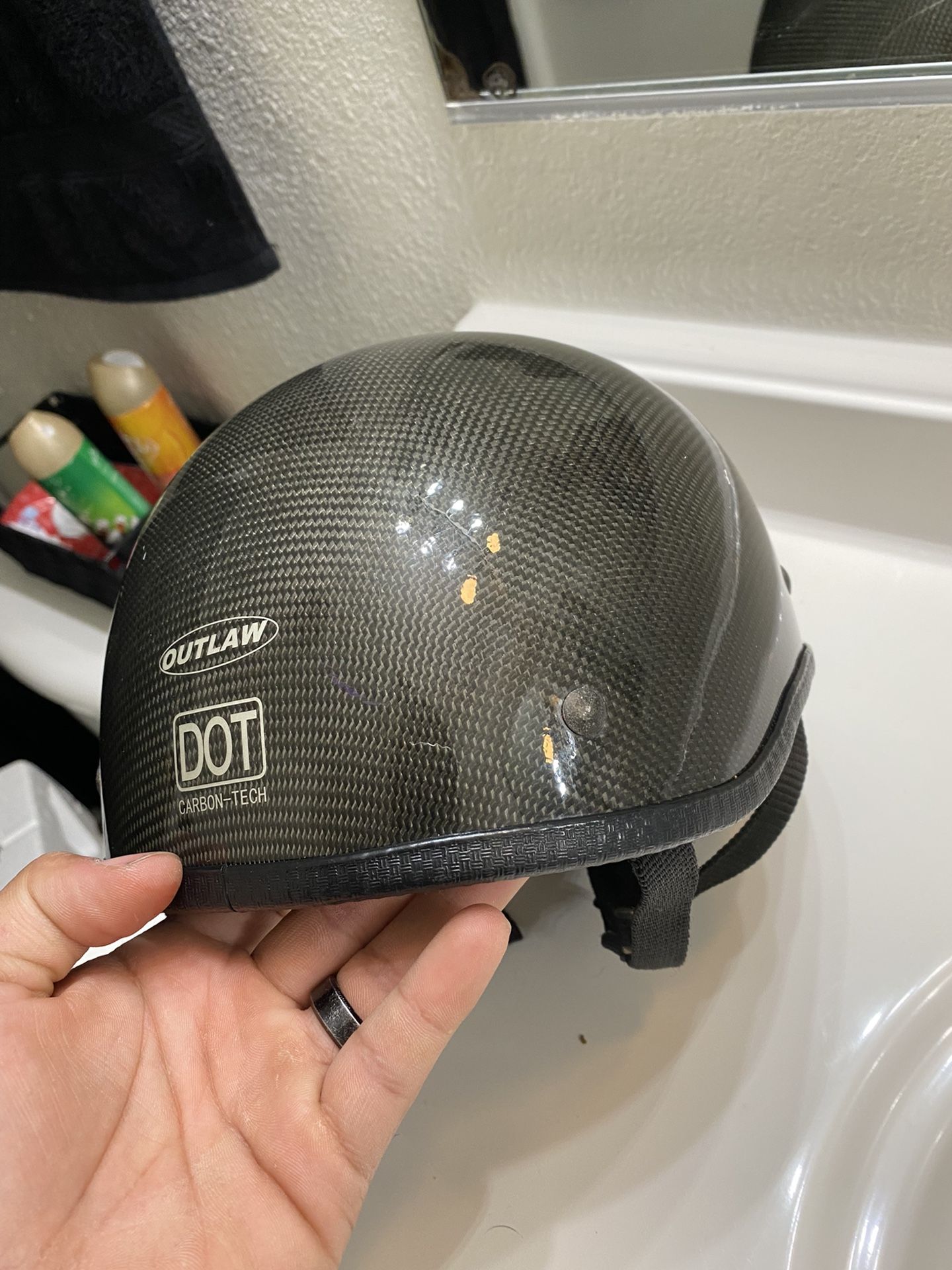 Carbon Fiber Weave Motorcycle Helmet 
