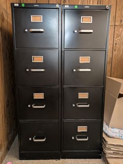 2 Tall Metal File Cabinets.  