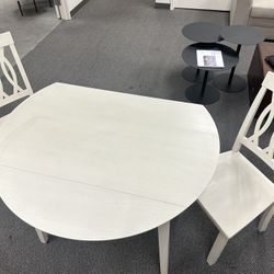 3 Pieces Foldable Dining Table Set