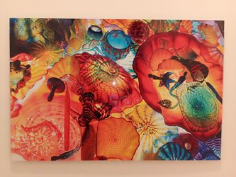 Triptych metal art Chiully $135 OBO