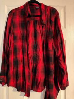 Red flannel with skull size 2