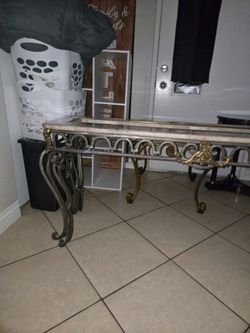 Entryway table with glass top