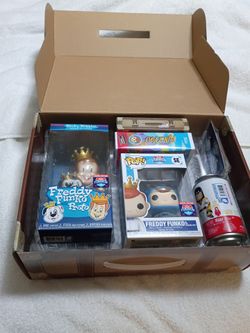 Funko pop Funko on the Run Freddy as Batman.