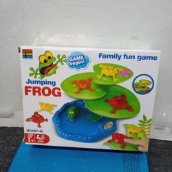 Family fun game jumping frog