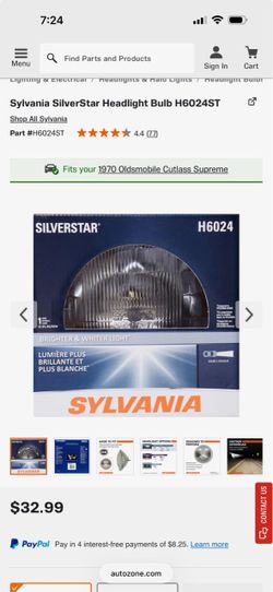 Sylvania headlight bulb