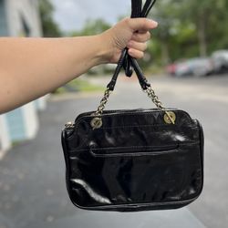 Black Leather Hobo Bag 