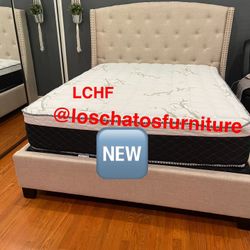Queen Size Bed Frame With Mattress 