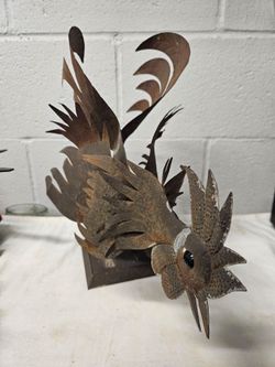 Mid-century brutalist metal sculpture