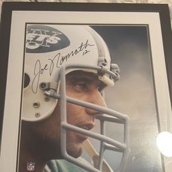 Signed Joe Namath Framed Picture