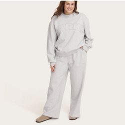 FULL SET - PARKE X TARGET GRAY MOCKNECK L/XL - SWEATSHIRT - L SWEATPANTS NWT