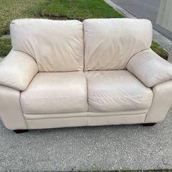 white leather couch, excellent condition