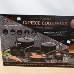 12Pc Thyme & Table Nonstick Cookware Set – Rose Gold