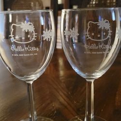 Vintage Hello Kitty Wine Glasses – Rare Sanrio Collectible Set