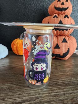 Hocus Pocus glass cup 16oz