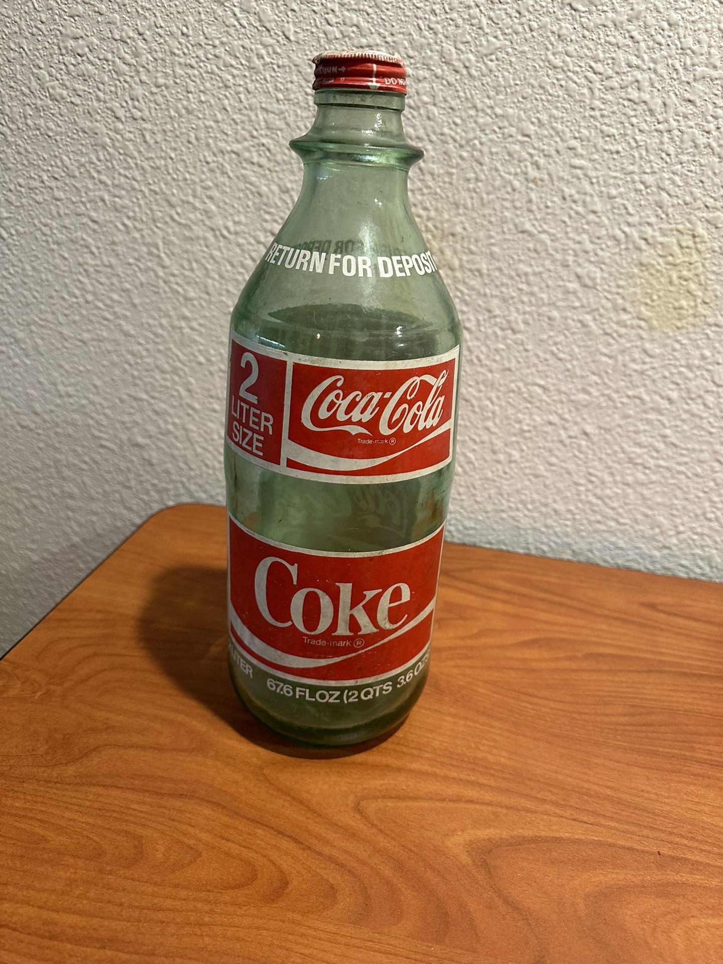 Vintage 2 Liter Glass Coke Bottle