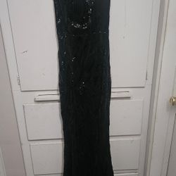Gorgeous Black Sequin Prom Form Dress Size Small