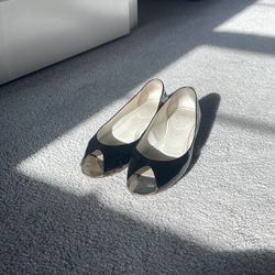 Chanel Peep Toe Flats 