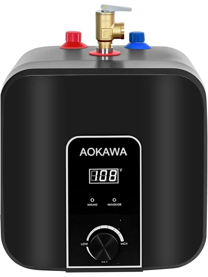 Electric Water Heater-Mini Tank-2.5 Gallon-Under Sink-Instant Hot Water-Point of Use-Safety Valve1/2"NPT-Wall or Floor Mount-Brand New