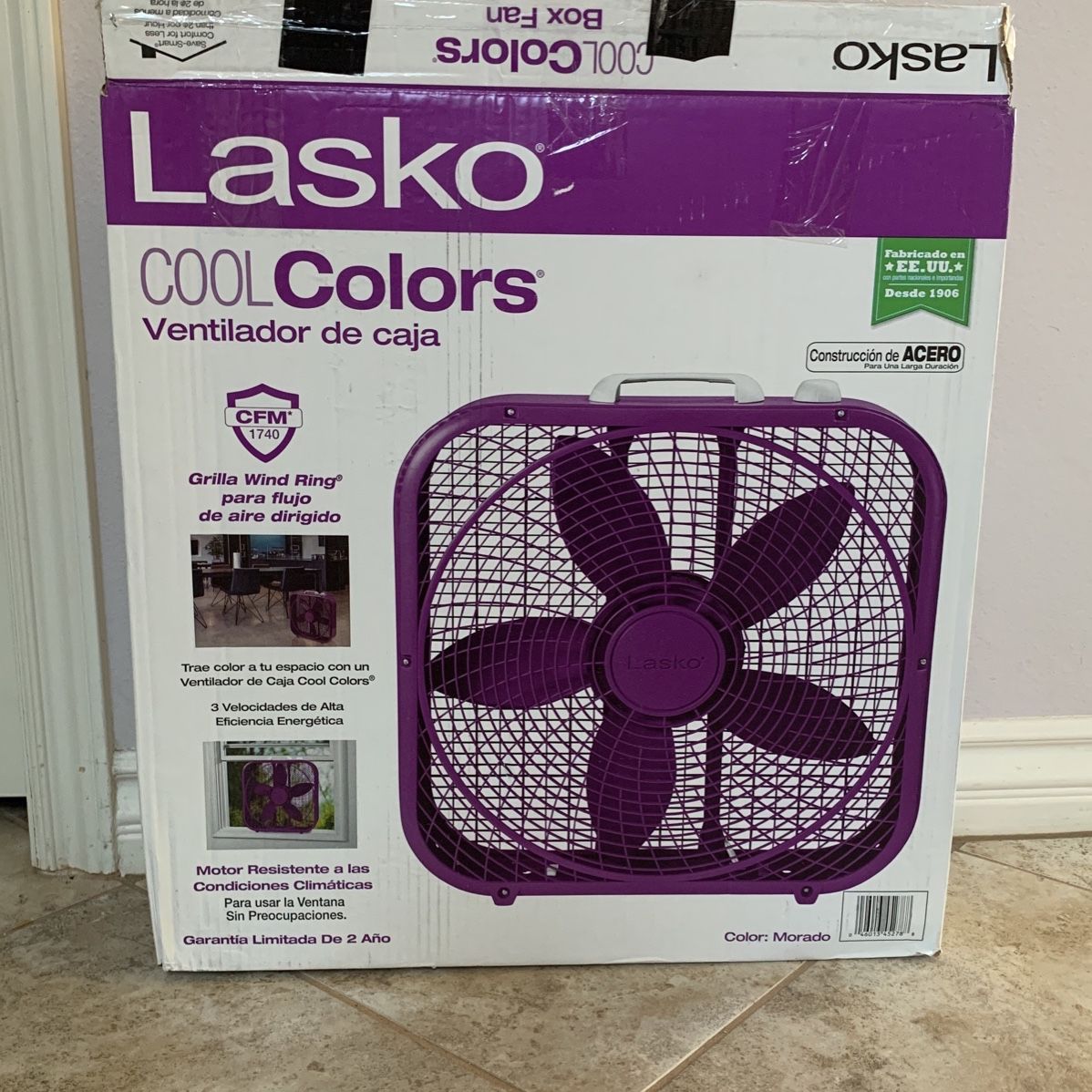 Lasko Cool Colors Box Fan for Sale in Corona, CA OfferUp