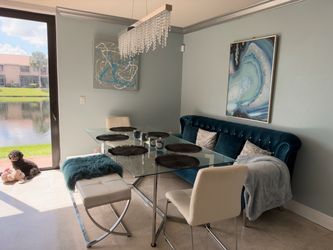 Dinning set with sofa and loveseat