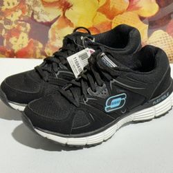 Skechers Womens 11694 Agility New Vision Athletic Shoe Black/Turquoise Size 6