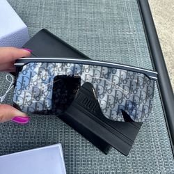 Blue Dior Oblique Mask Sunglasses