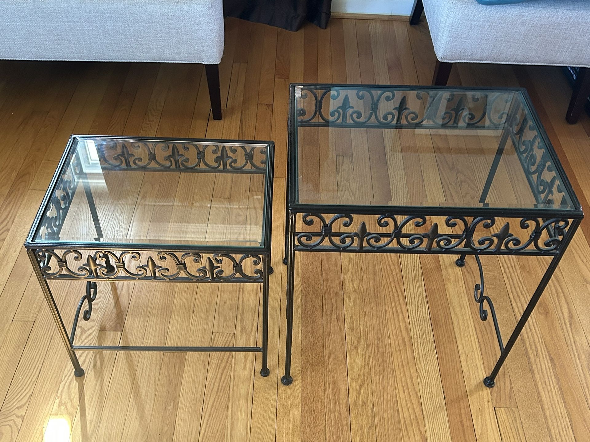 Nesting Tables, Iron and Glass for Sale in Beltsville, MD OfferUp