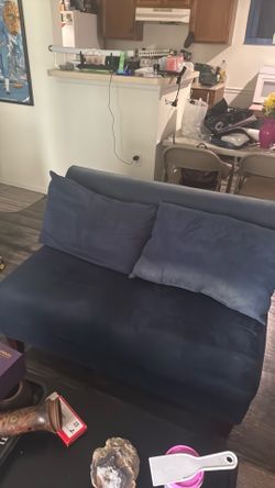 Mini blue couch