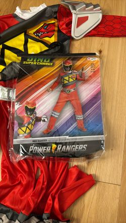 Brand New Power Rangers Dino, Supercharge Red Ranger Child Costume Small 4 To 6