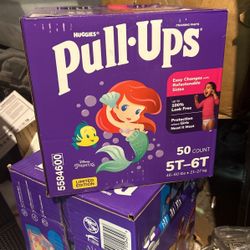 Girls Pull Ups 5T-6T Brand New In Box 50 Count Huggies E