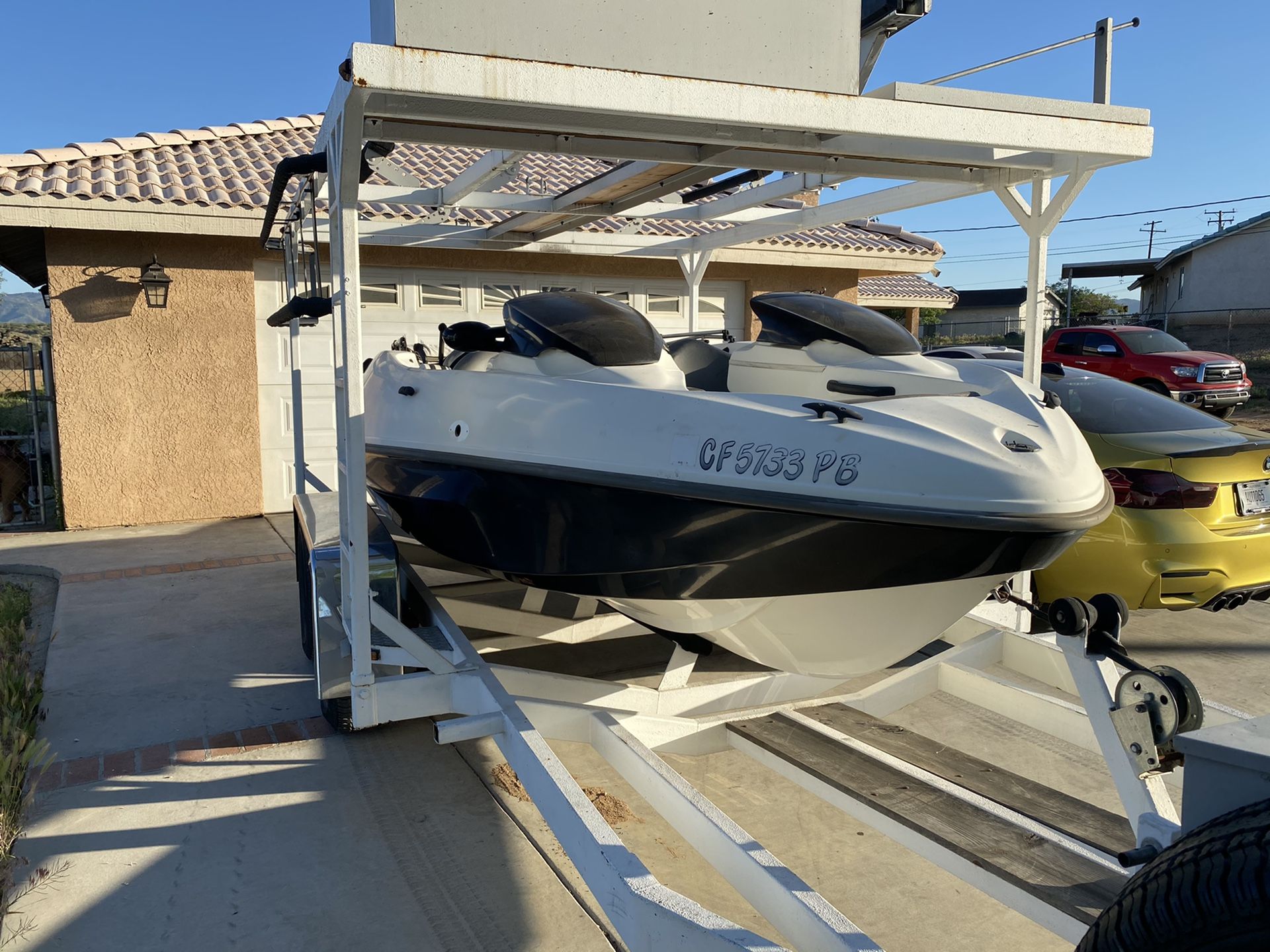 Seadoo speedster boat and double deck trailer (PRICE REDUCED )