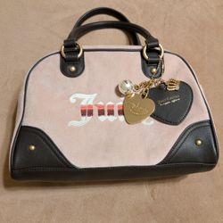 Juicy Couture  Velour Satchel Bag in the "Dusty Pink Blush & color combination NWOT 