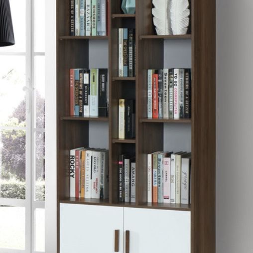 New‼️‼️DARK WALNUT & WHITE Book Shelves
