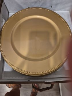 Charger plates with storage
