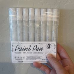 8 White Paint Pens 